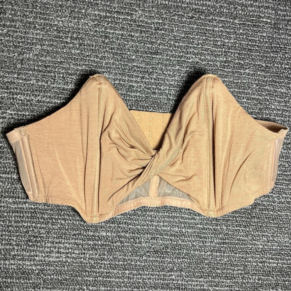 Savage X‎ Fenty Nude Strapless Twist Bralette Bra Size XS Modal Mesh Supportive